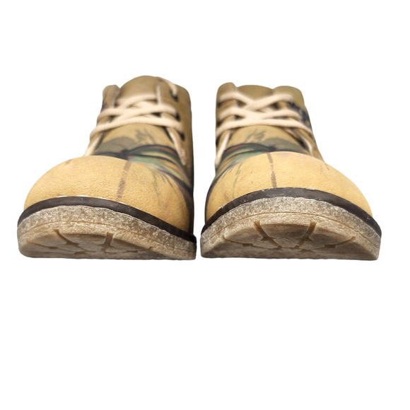 Goby Shoes Womens 37 Tan Butterfly Ankle Boots Booties Artsy Boho Comfy Low Heel - Picture 3 of 9